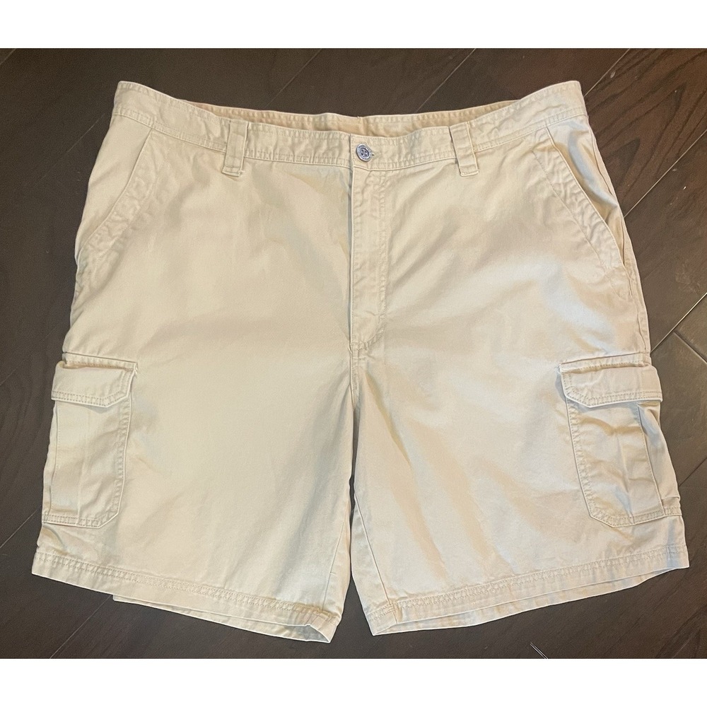 Columbia Cargo Shorts Mens 42 Tan Omni-Shade Outdoor Casual 10" Inseam Fishing